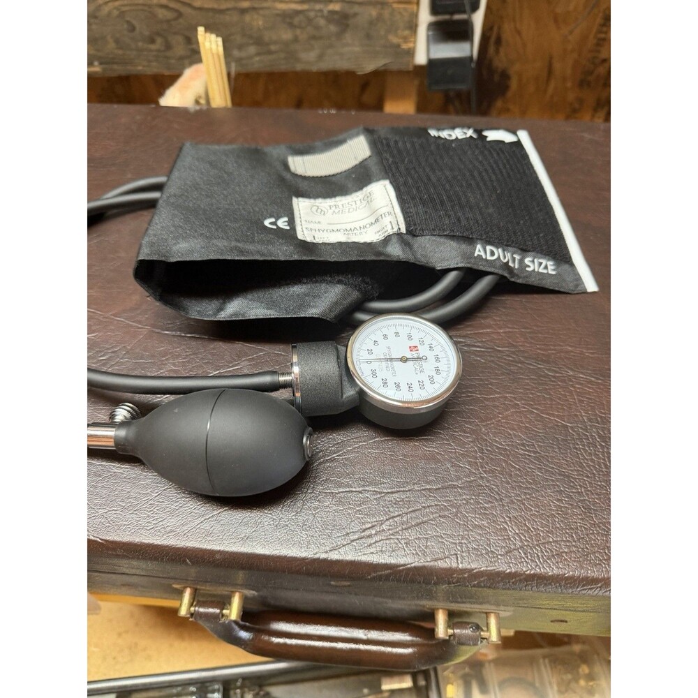 Prestige Medical Manual Analog Aneroid Blood Pressure Tester Adult Cuff Black CE
